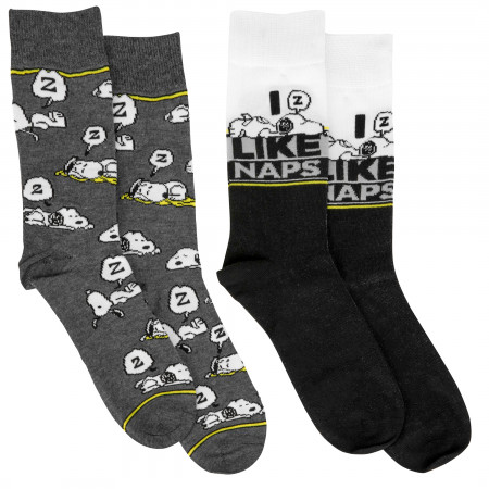 Peanuts Snoopy I Like Naps Crew Socks 2-Pack